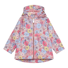 Veste de pluie avec capuche amovible fleurs