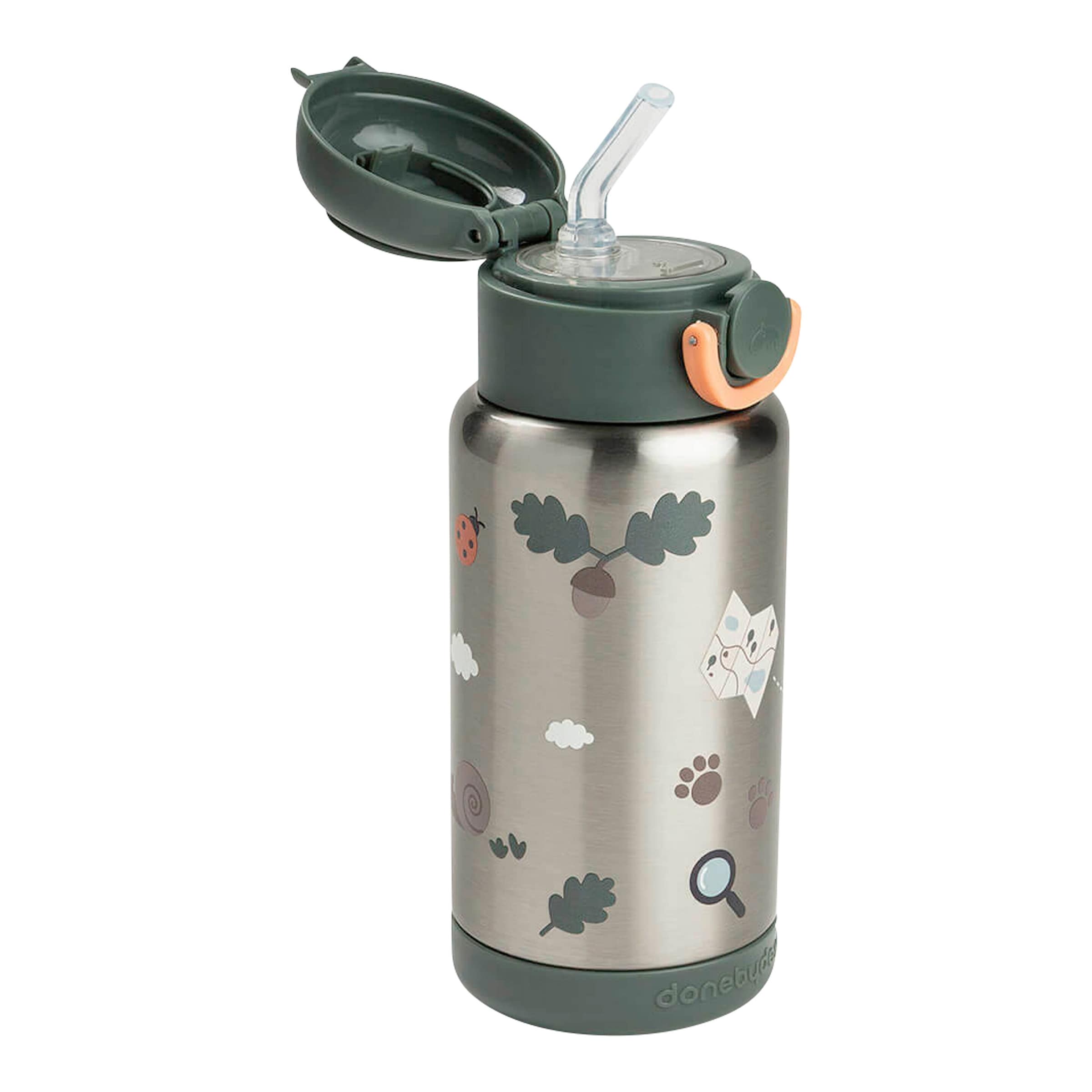 Done By Deer Thermoflasche Mit Strohhalm, 340ml