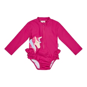 Maillot de bain manches longues avec protection UV licorne