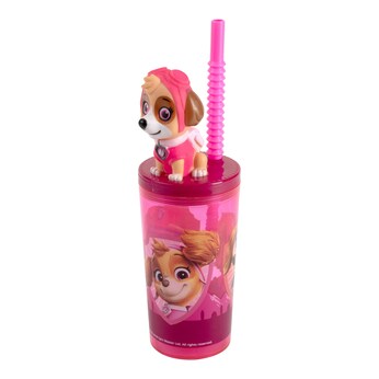 Gobelet d’apprentissage avec paille et figurine 3D, 360 ml