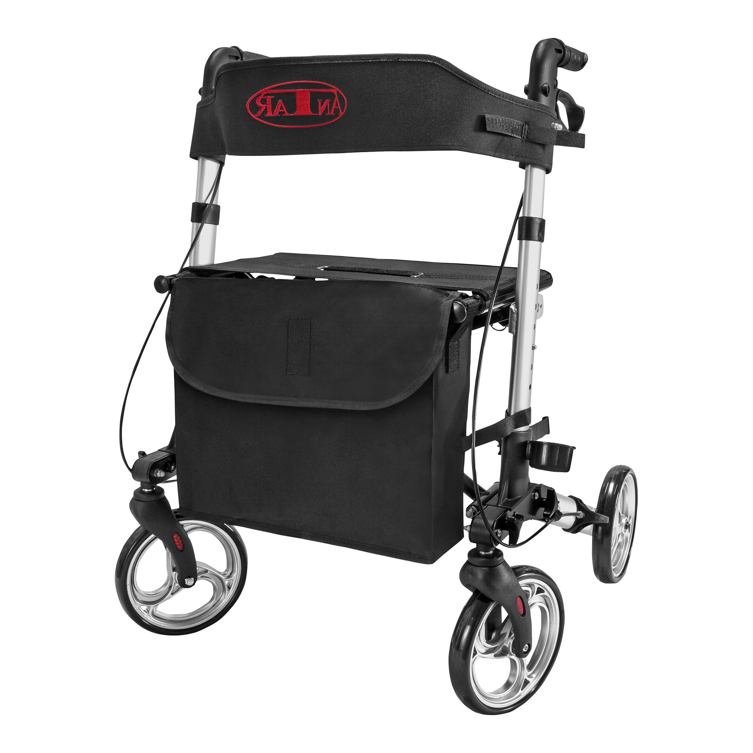 Leichtgewicht-Rollator Premium, Aluminium AT51006 + Transporttasche mit Rollen