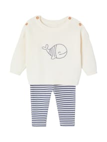 Jungen Baby-Set: Pullover & Strickhose