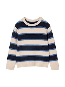 Flauschiger Pullover mit Streifen für Jungen