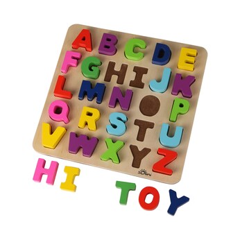 27-tlg. Holzpuzzle ABC Buchstaben