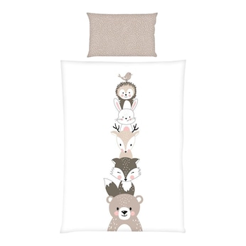 Parure de lit réversible en renforcé Woodland Crew 40x60 / 100x135 cm