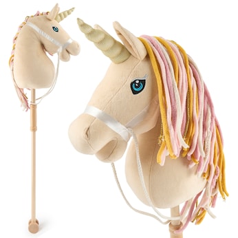 Steckenpferd Einhorn Aurora aus Holz