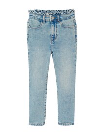 Slim-Fit-Jeans mit Rüschenbund Mädchen Hüftweite SLIM, Bundweite verstellbar