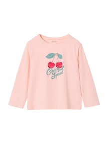 Mädchen Langarmshirt BASIC mit Recycling-Baumwolle