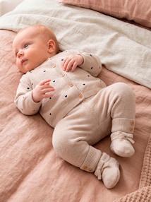 Baby Strickset aus Strickjacke, Leggings und Söckchen, Erstausstattung