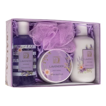 Coffret pour le bain «Lavande», 4 pièces