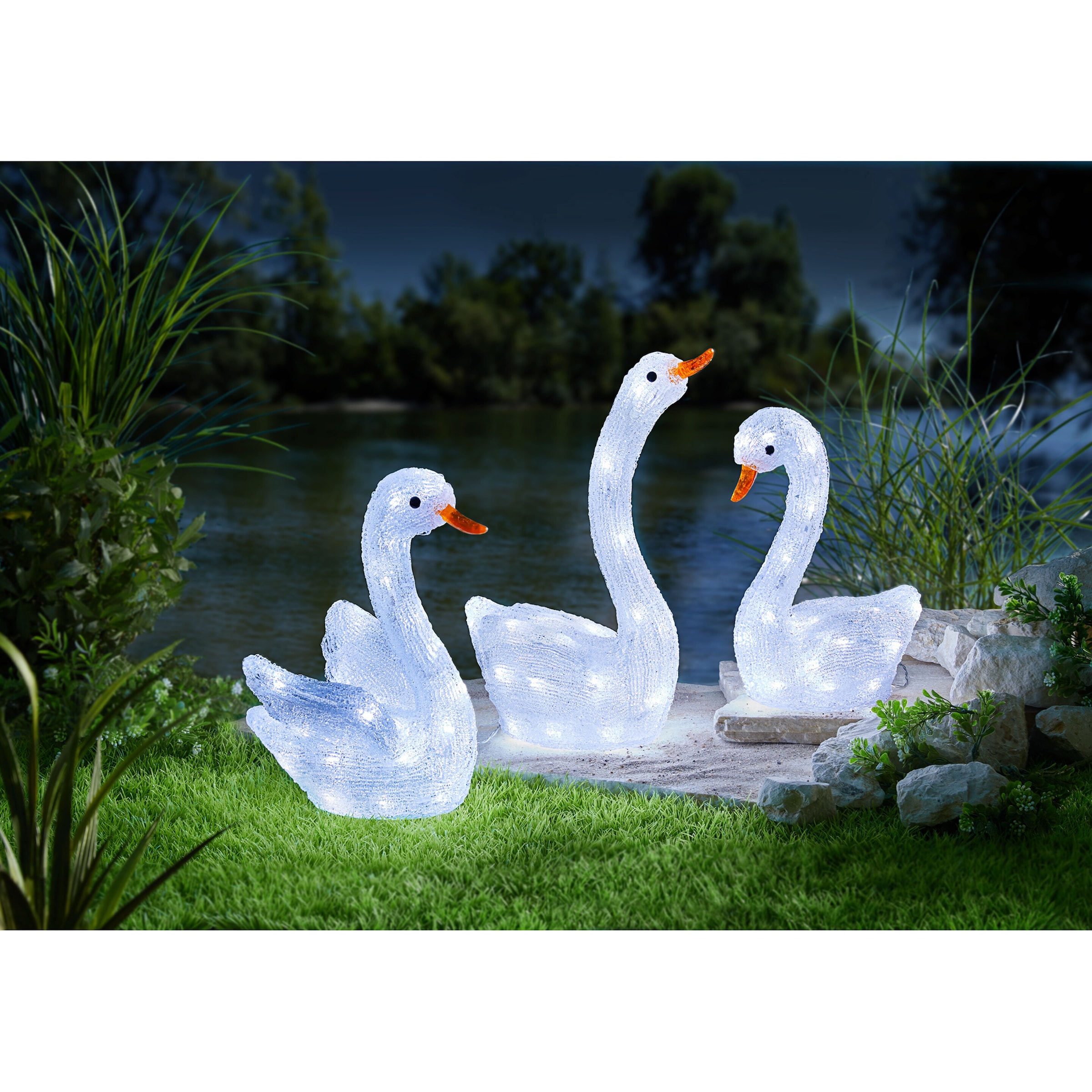 LED-Dekofigur "Leuchtschwan"