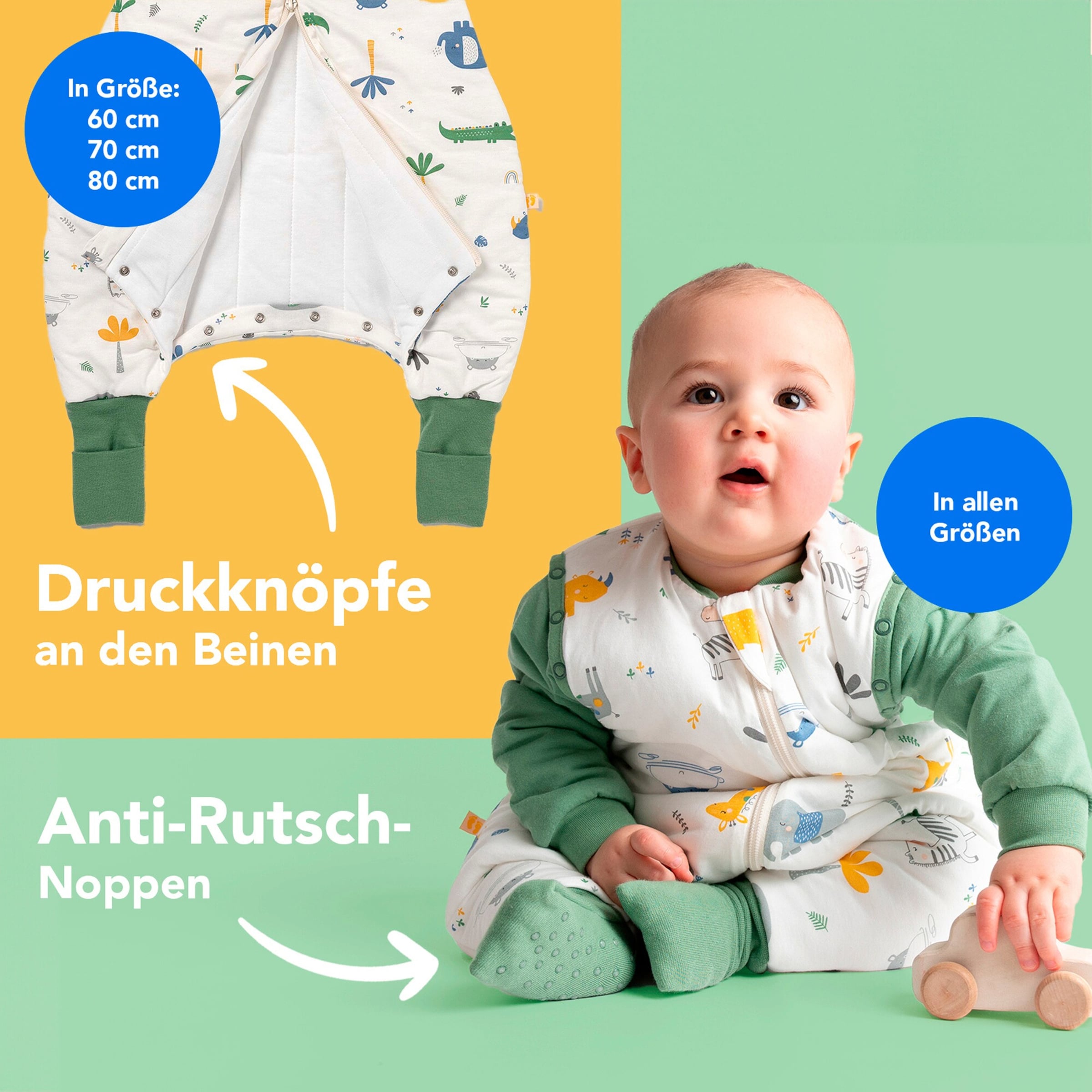 Schlummersack Schlafsack mit Füßen 3.5 Tog