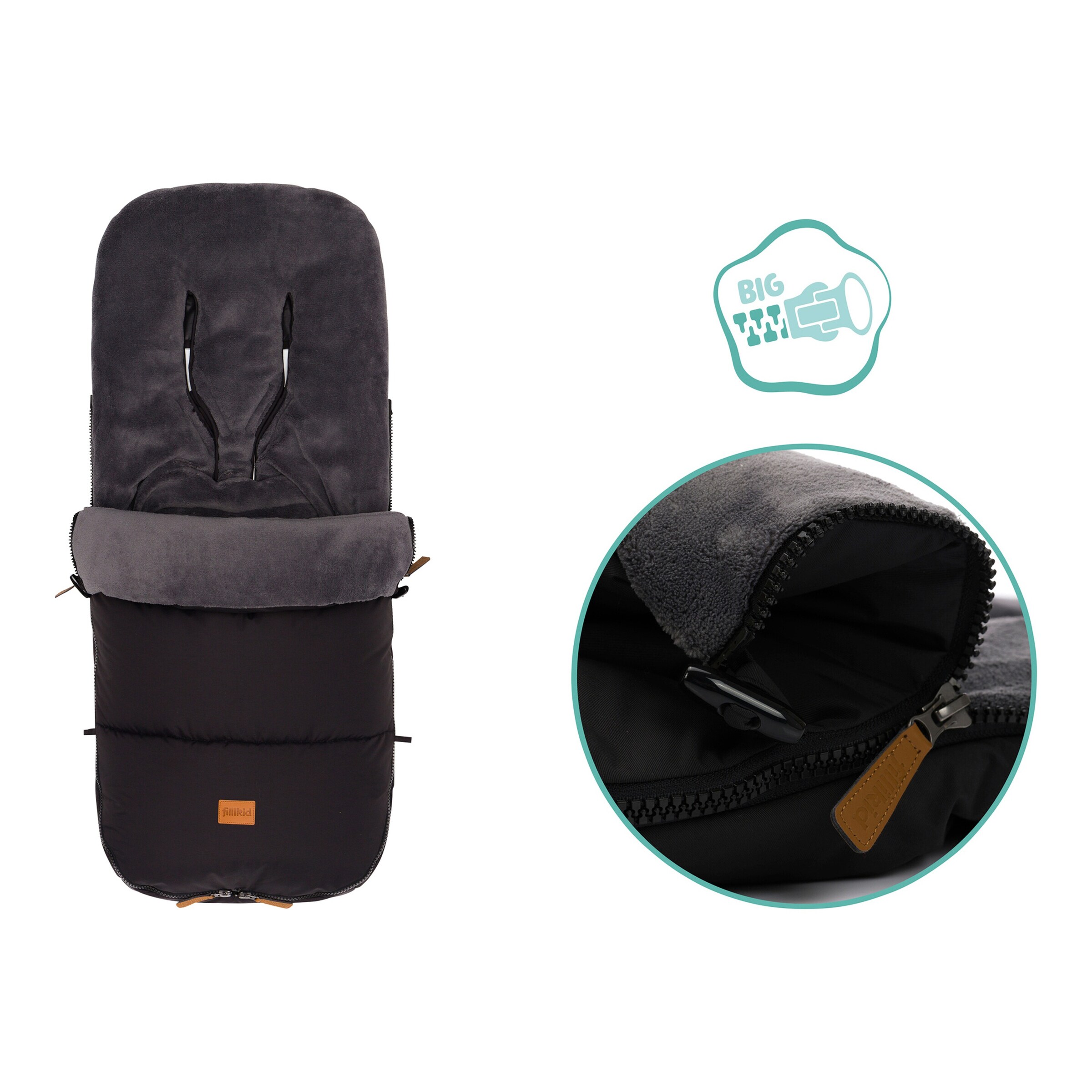 Thumbnail - Fillikid Winterfußsack Kinley schwarz