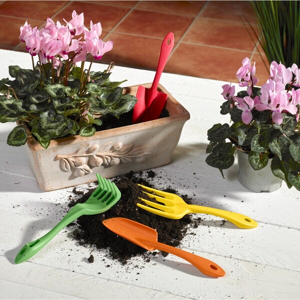 genialo - Mini-outils de jardinage « Couleurs », 4 pièces