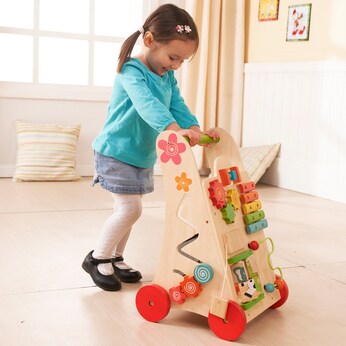 Lauflernwagen Spielzeug 2-in-1 aus Holz
