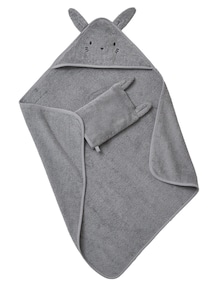 Bio-Kollektion: Baby-Set aus Badetuch und Waschhandschuh