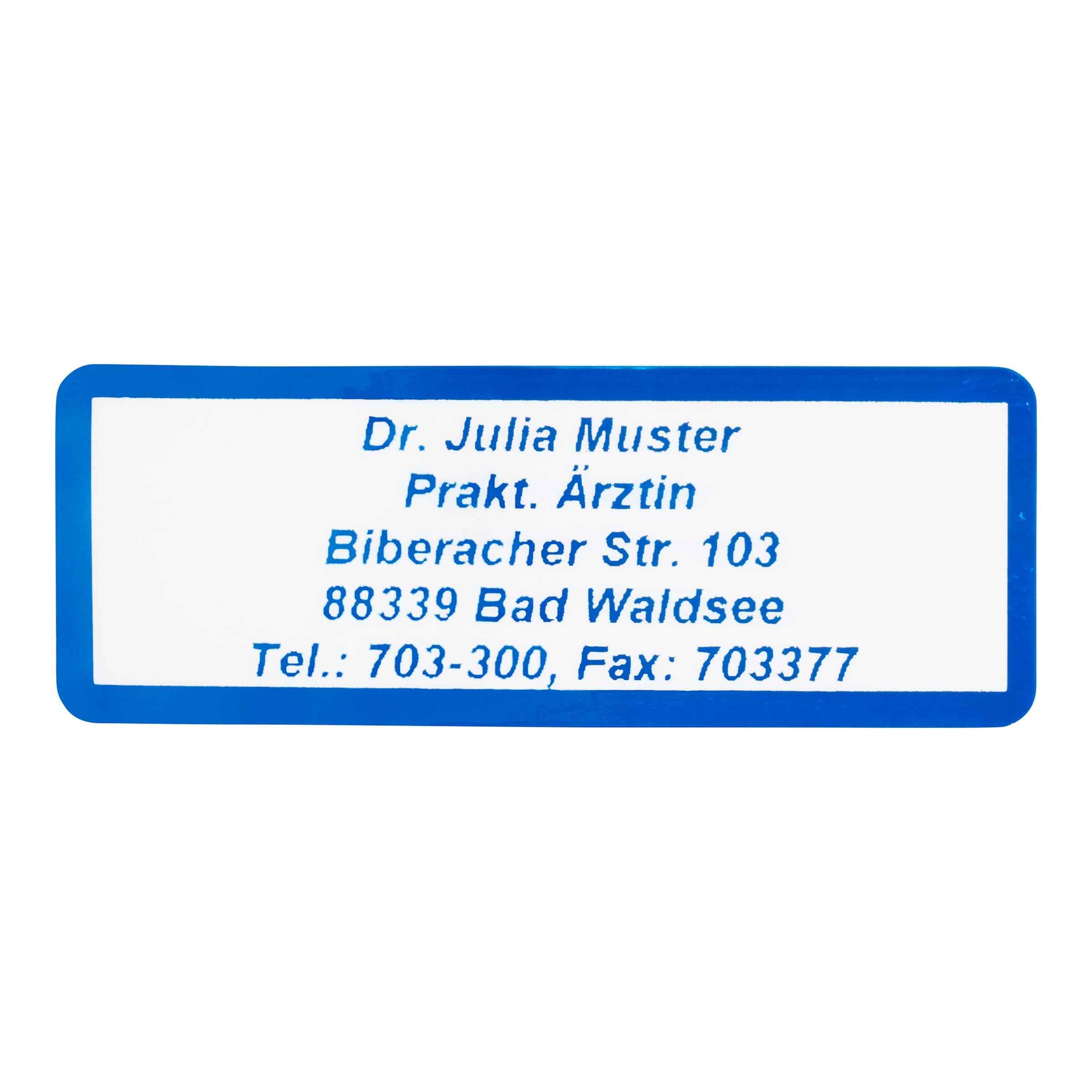 Namensaufkleber "Schrifttyp B" blau