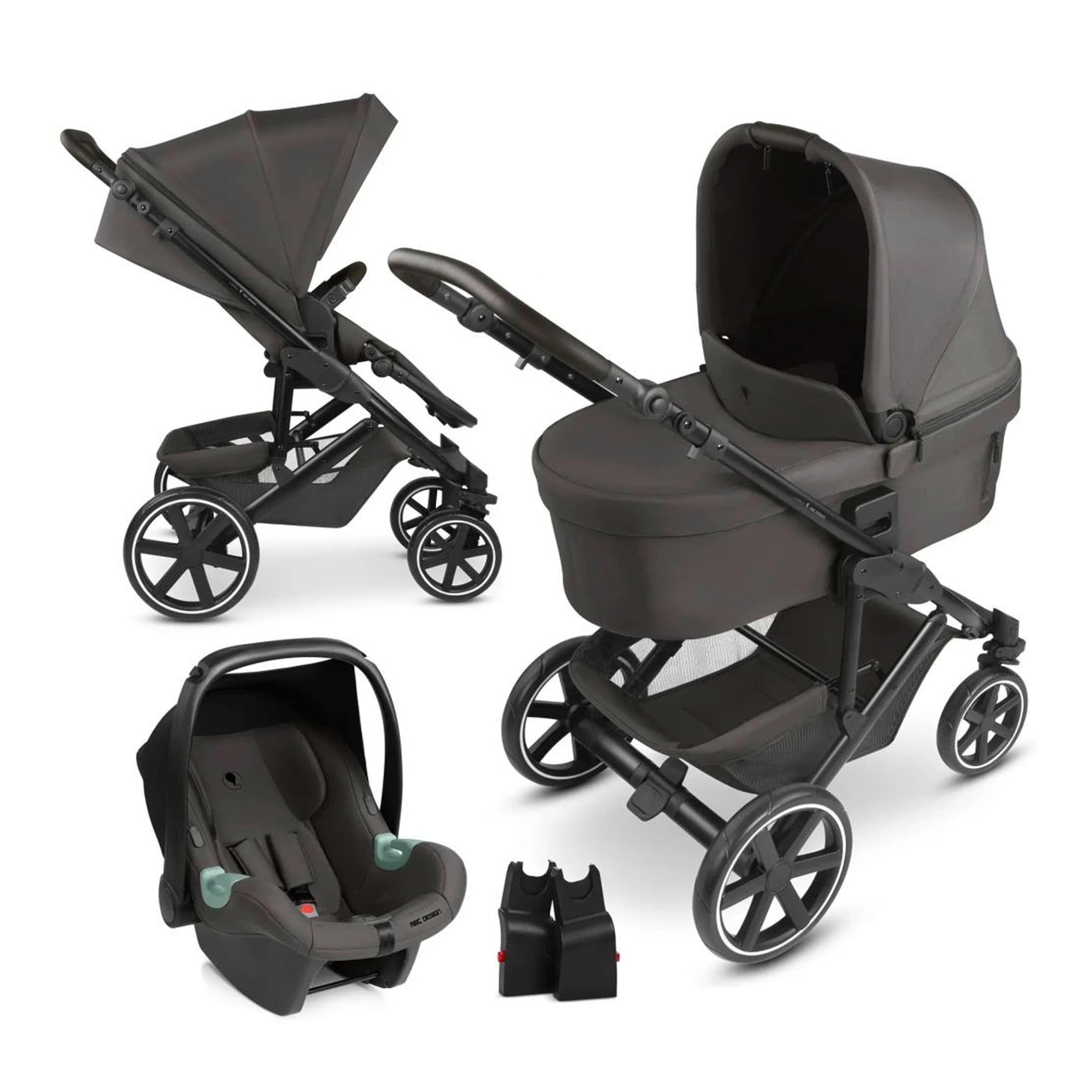 Abc Design Kombikinderwagen Sierra Trio-Set inkl. Babyschale Tulip braun