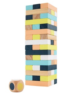 Kinder Geschicklichkeitsspiel, Turmspiel aus Holz FSC