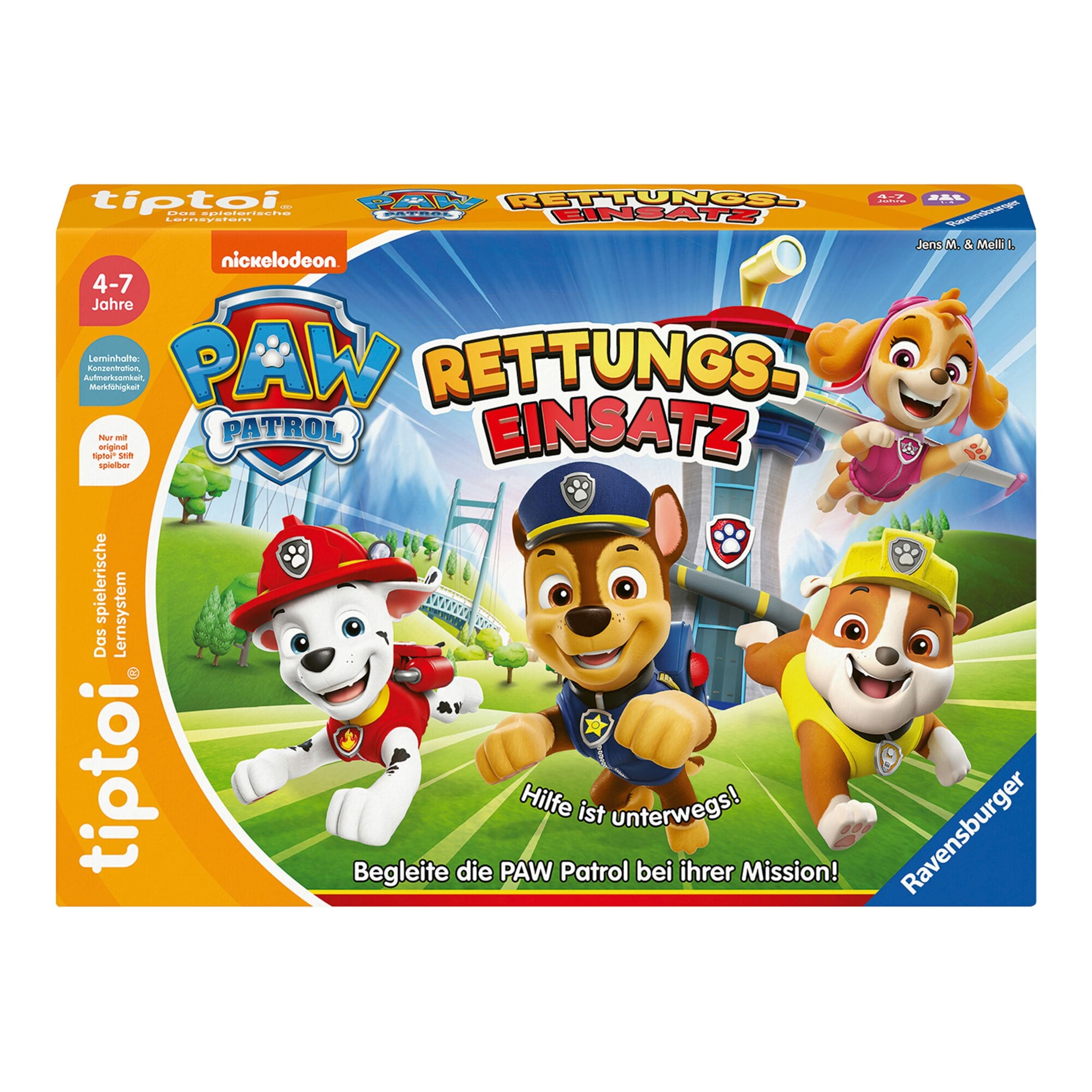 Ravensburger Spiel tiptoi® PAW Patrol Rettungseinsatz, Kinderspiel, Made in Europe