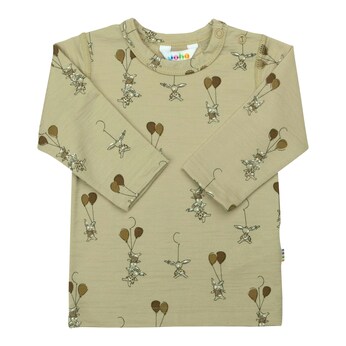 Woll-Shirt langarm Hasen