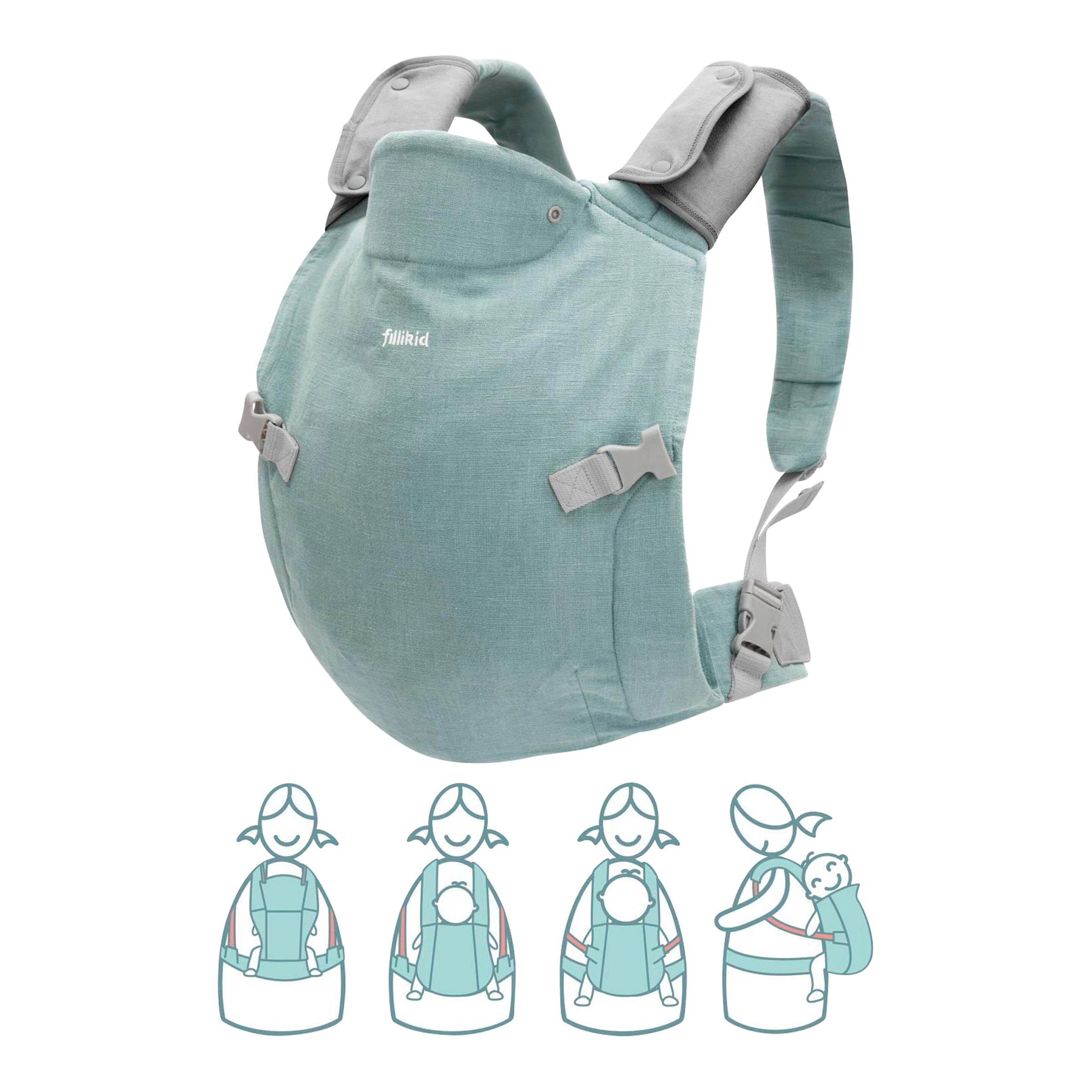 Fillikid Babytrage Natural, 2 Tragepositionen