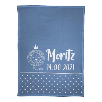 Babydecke Unicade mit Namen 75x100 cm