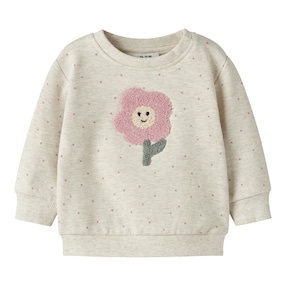 Sweatshirt Blume Punkte