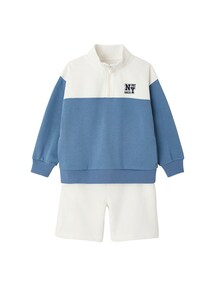 Jungen Set: Sweatshirt mit Reißverschluss und Bermudas NY Brooklyn