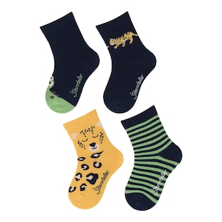 4er-Pack Socken Tiere Ringel