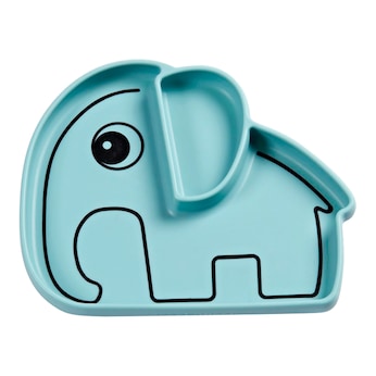 Assiette d’apprentissage en silicone Elphee l’éléphant