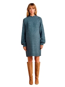 Strickkleid mit verdeckten Stillöffnungen, Schwangerschaft und Stillzeit