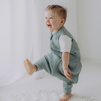 Sommer-Sleepoverall Leinen 0.5 TOG