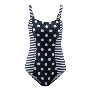 Maillot de bain minceur «Pois et rayures»