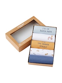Bio-Kollektion: 5er-Pack Baby Kurzarm-Bodys in Geschenkbox