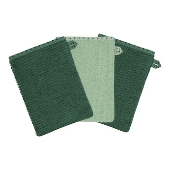 Lot de 3 gants de toilette 15 x 21 cm