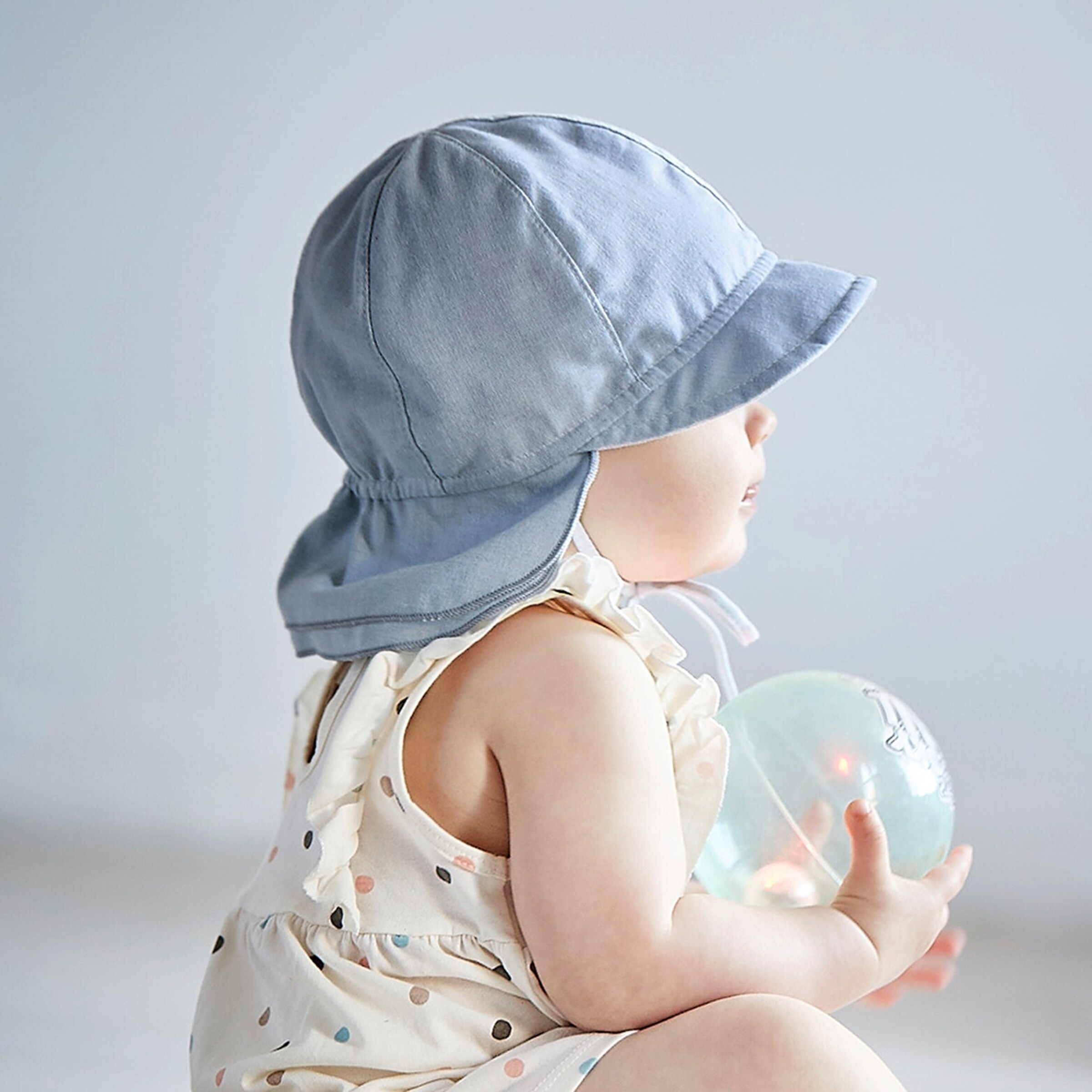 Sterntaler Sonnenhut Für Babys & Mädchen – Mit Nackenschutz, Aus Bio-Baumwolle, Blumen-Druck
