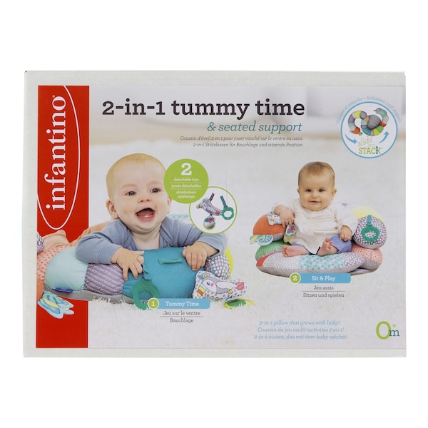 Infantino - Coussin d'éveil 2 en 1 tummy time