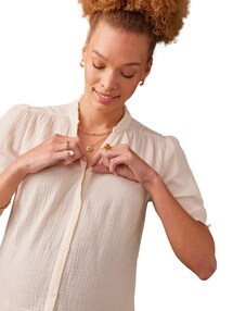 Musselinbluse für Schwangerschaft & Stillzeit