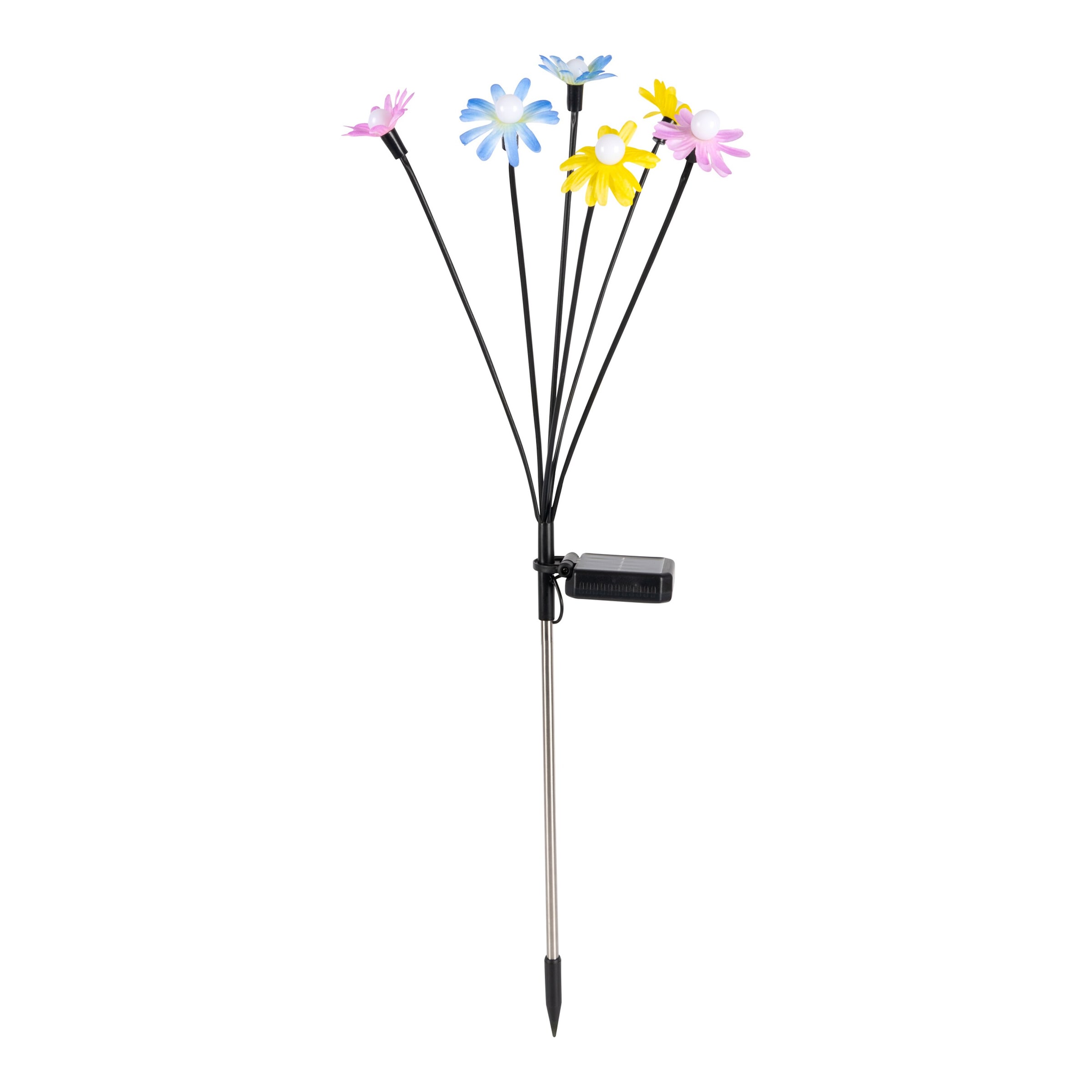 Solar-Gartenstecker „kunterbunte Blumenwelt“, 1 Stück