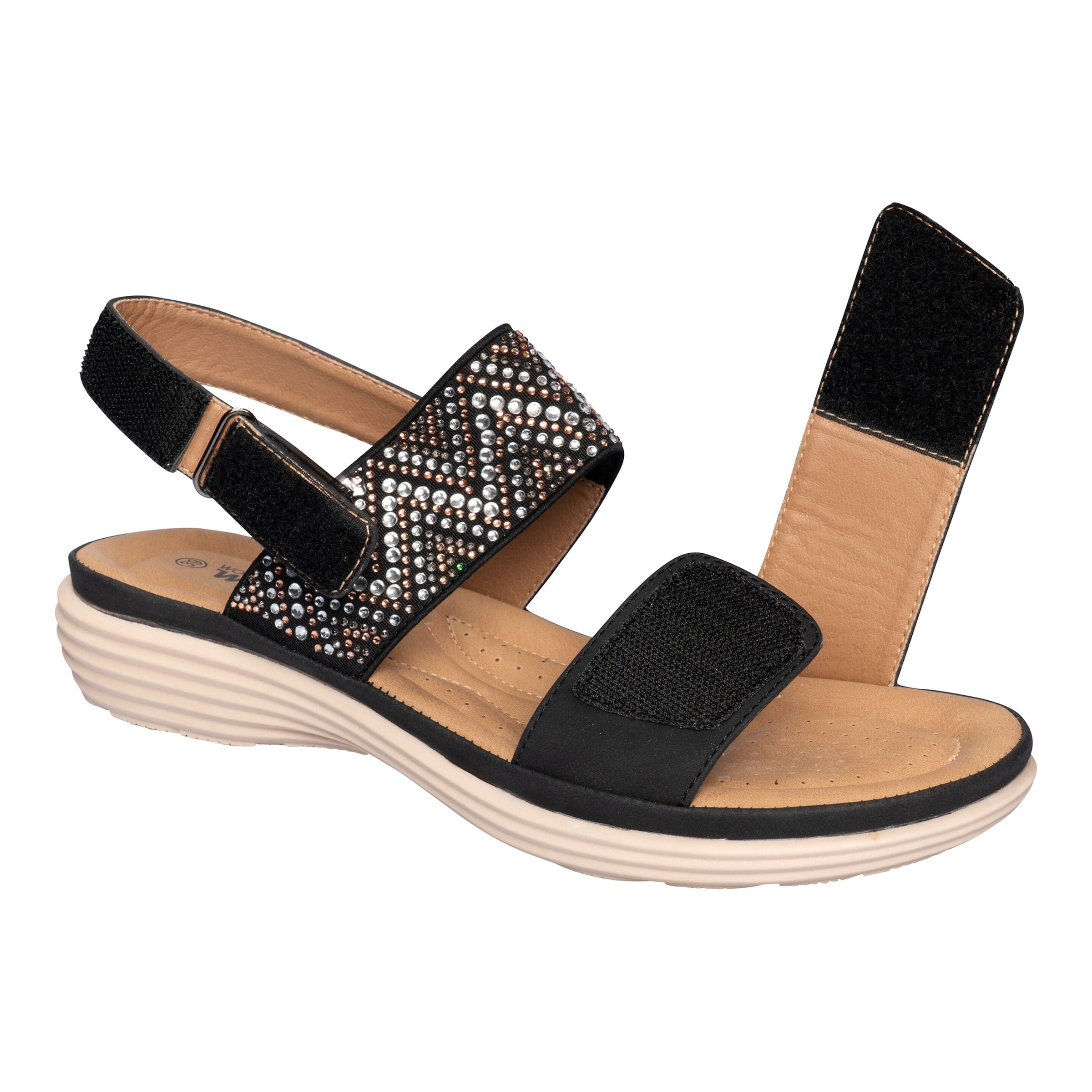 Klett-Stretchsandalette „Saskia“