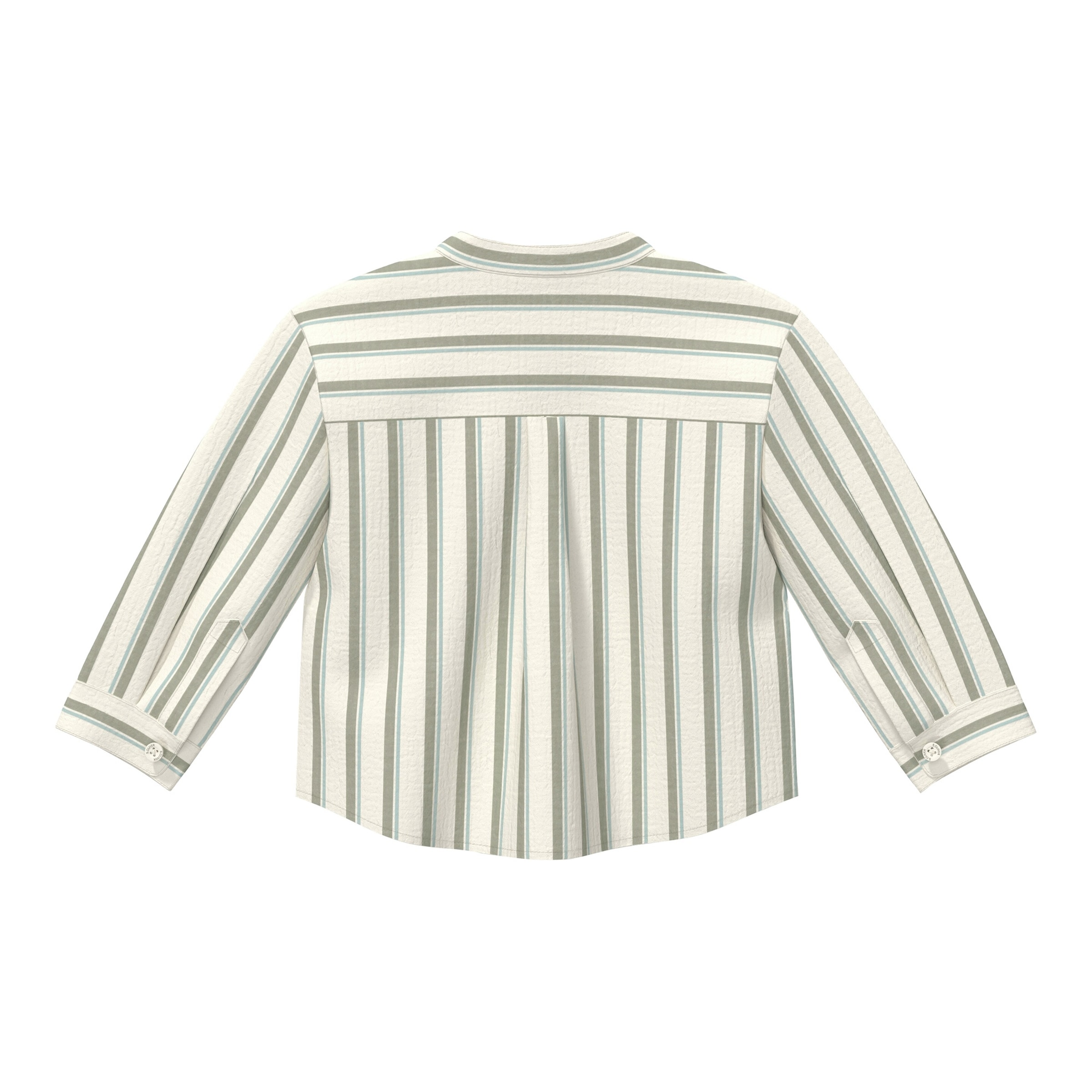 S.Oliver Musselin-Hemd langarm mit Stehkragen Ringel