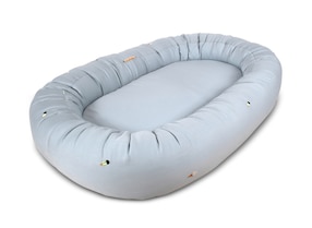 Babynest 2. Generation – Cool Summer Stickerei – Pearl Blue