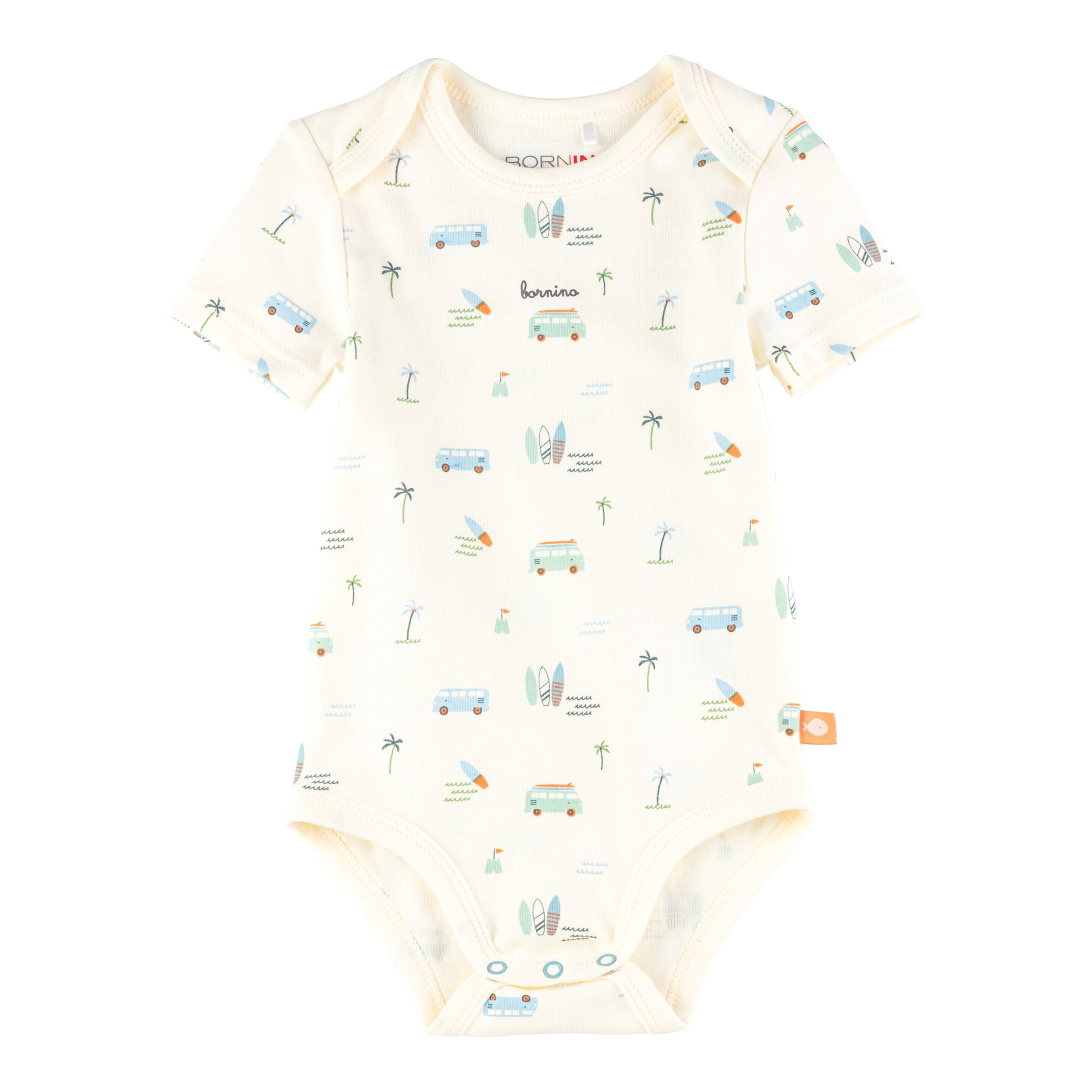 Thumbnail - Bornino Summer Beach 3er-Pack Bodys kurzarm Strand Ringel
