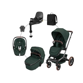 Kombikinderwagen Fame Travel-Set inkl. Babyschale Pebble 360 Pro 2, Isofix-Basis FamilyFix 360 Pro und Wickeltasche