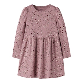 Kleid langarm Blumen Rippqualität
