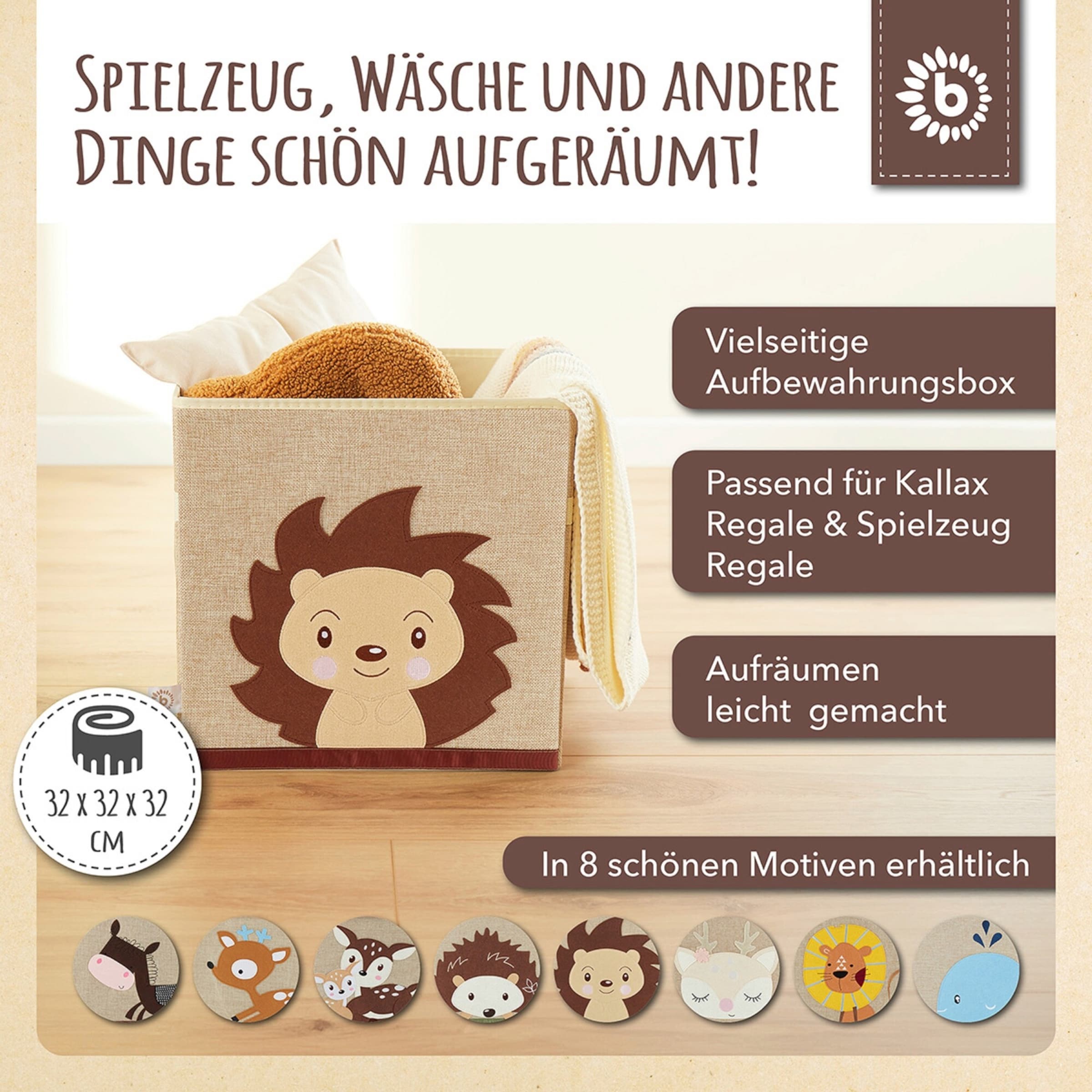 Bieco Aufbewahrungsbox Kinder Igel Piksi