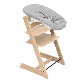 Bundle Treppenhochstuhl Eiche inkl. Newbornset Light Grey