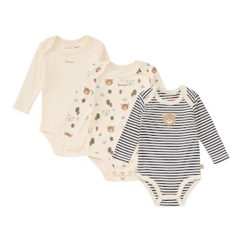 3er-Pack Bodys langarm Tiny Forest