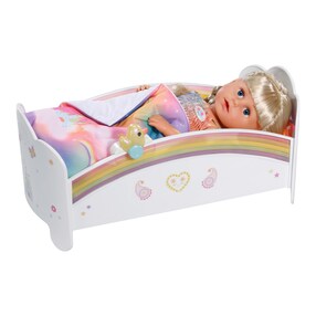Puppen Bett Regenbogen